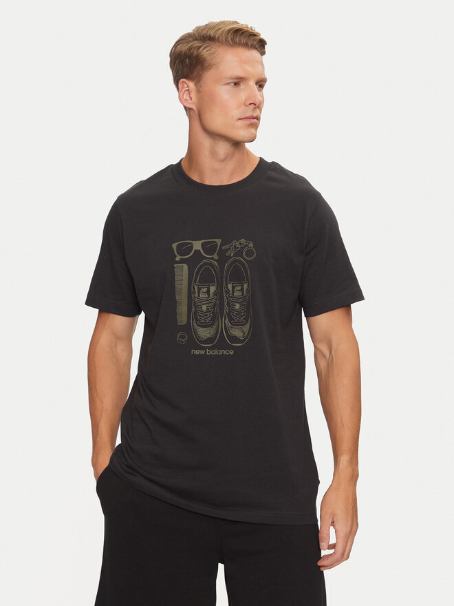 New Balance New Balance T-Shirt Sport Essentials Graphic MT43902BK Μαύρο Regular Fit