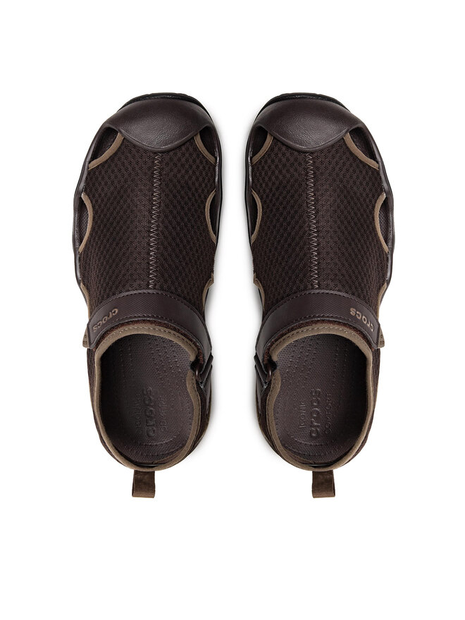 Crocs Sandalen Crocs Swiftwater Mesh Deck Sandal M 205289 Braun