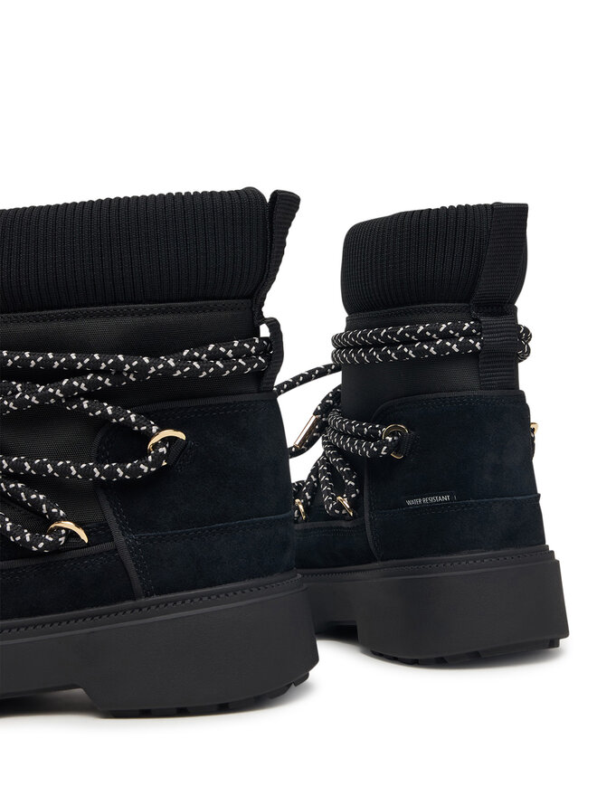 Tommy Hilfiger Schneeschuhe Tommy Hilfiger Lace-Up Water Resist Snow Boot FW0FW09546 Schwarz