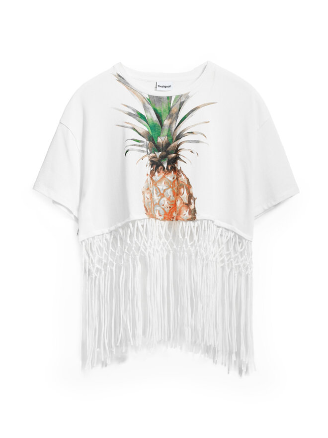 Desigual Desigual Camiseta 25SWTKAN Écru Regular Fit