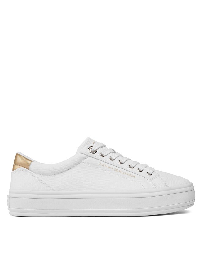 Tommy Hilfiger Sneakersy Tommy Hilfiger Essential Vulc Canvas Sneaker FW0FW07682 Bílá