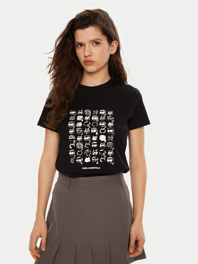 KARL LAGERFELD KARL LAGERFELD T-Shirt A1W17124 Μαύρο Regular Fit
