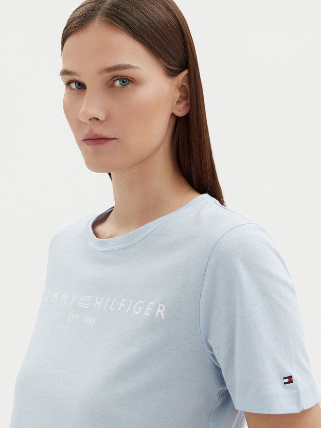 Tommy Hilfiger Tommy Hilfiger Camiseta WW0WW40276 Celeste Regular Fit