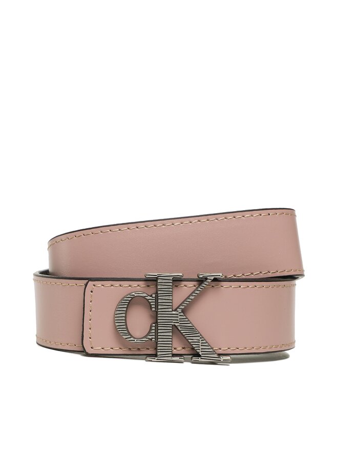 Cintura da donna Calvin Klein Jeans Mono Hardware Leather Belt 30mm K60K610364 Rosa escarpe