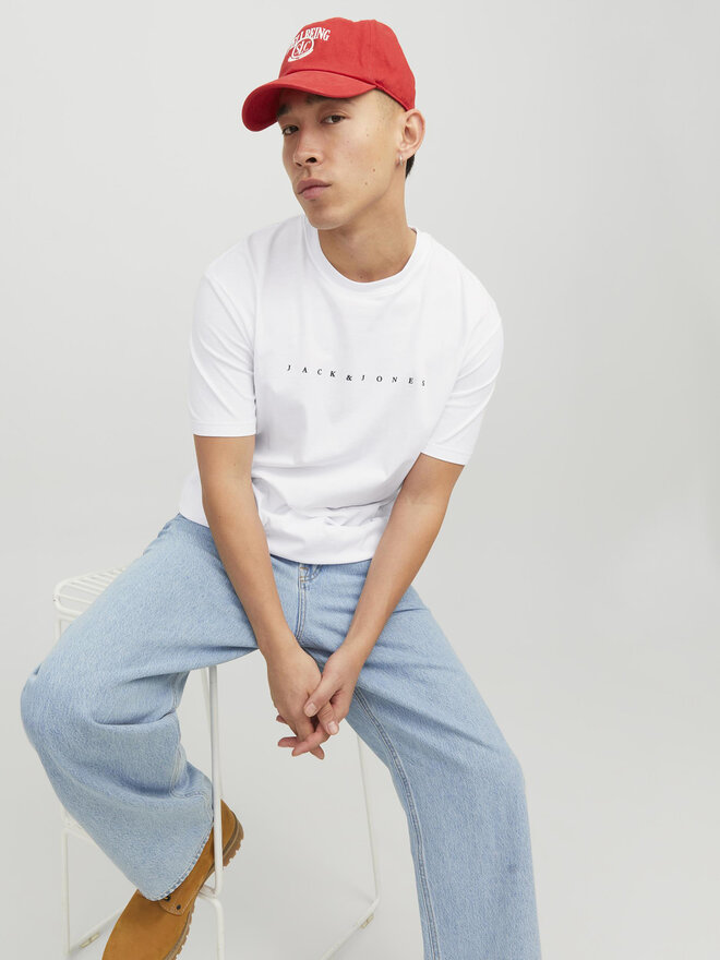 Jack&Jones Jack&Jones T-Shirt Star 12234746 Λευκό Relaxed Fit