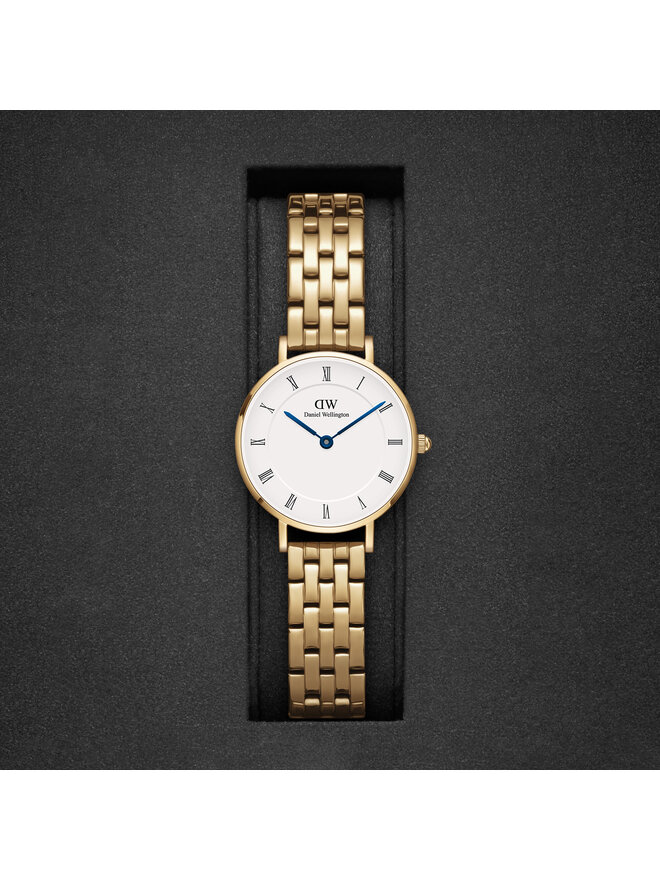 Daniel Wellington Zegarek Daniel Wellington Petite Roman Numerals 5-Link DW00100682 Złoty