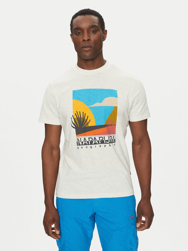 Napapijri Napapijri Camiseta S-Arbia NP0A4IE3 Écru Regular Fit