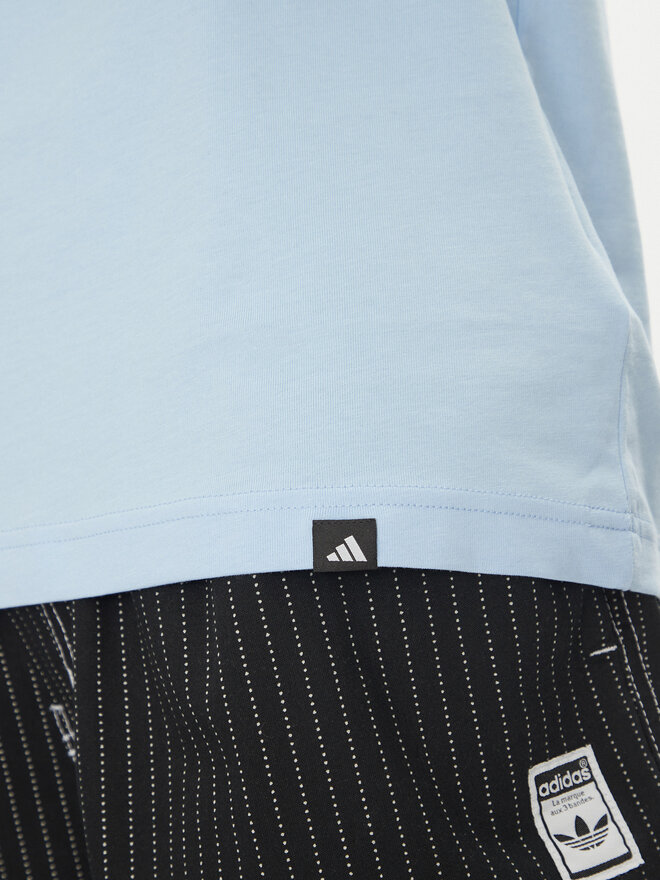 adidas adidas Majica Lounge Ice Graphic JJ4019 Modra Regular Fit