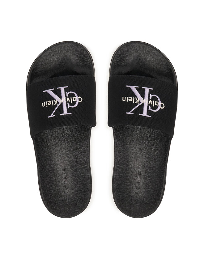 Calvin Klein Pantoletten Calvin Klein Ess Slide Cv HW0HW02958 Schwarz