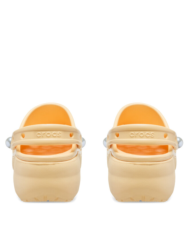 Crocs Pantoletten Crocs Classic Platform Pearl Clog 211231 Goldfarben