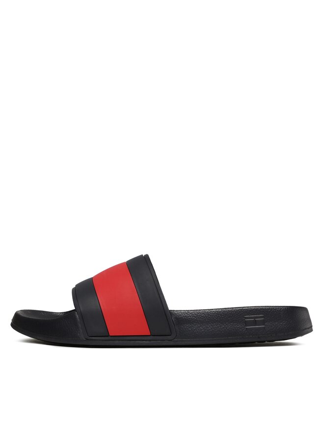 Tommy Hilfiger Šľapky Tommy Hilfiger Rubber Th Flag Pool Slide FM0FM04236 Tmavomodrá