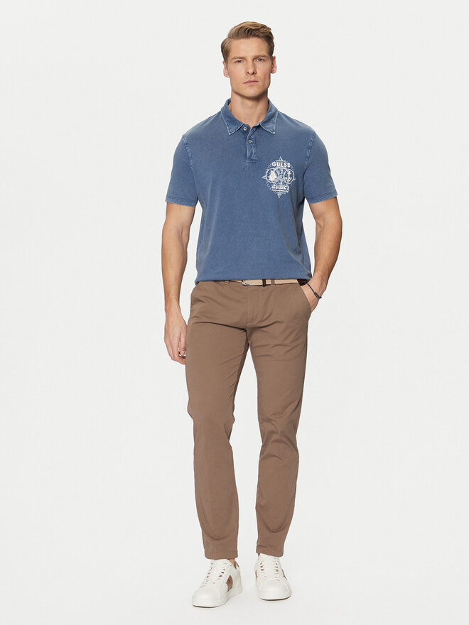 Guess Guess Поло M5RP10 KCMY0 Cиній Regular Fit