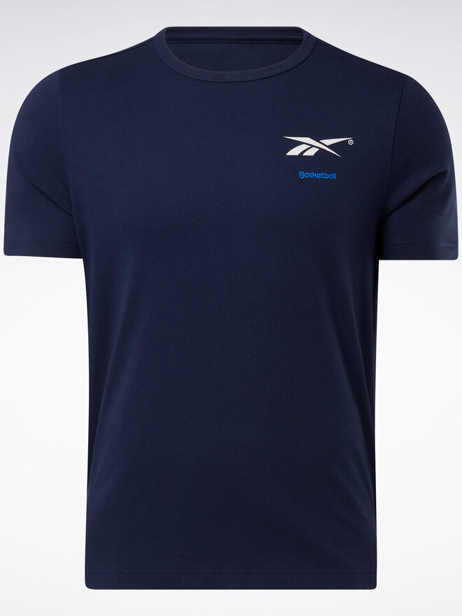 Reebok Reebok Marškinėliai Reebok Basketball Court Top T-Shirt HM6239 Mėlyna Relaxed Fit