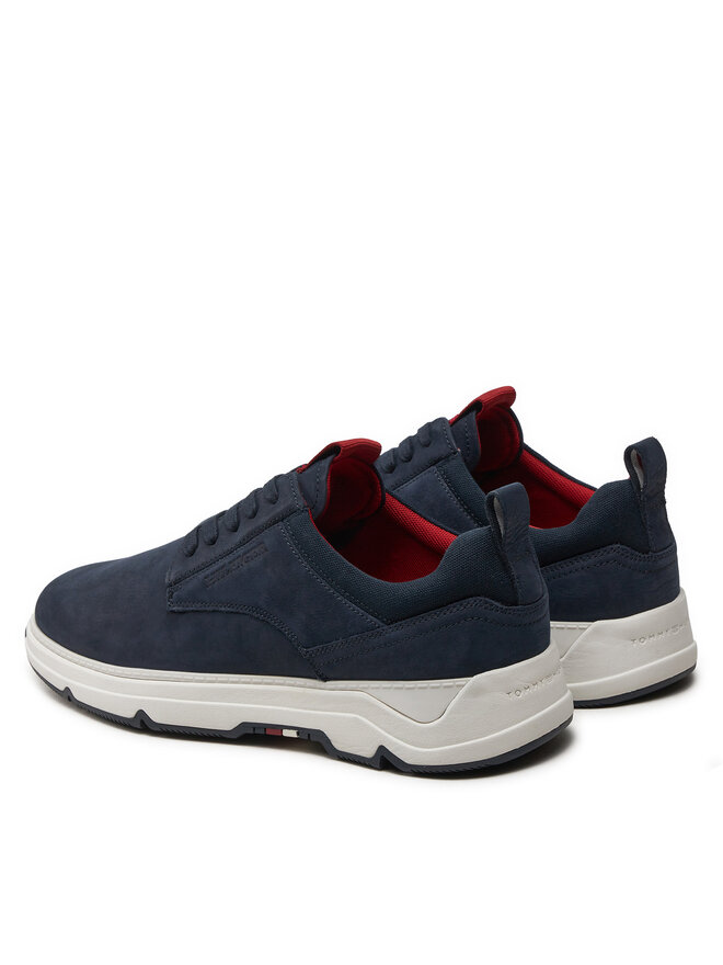 Tommy Hilfiger Sneakersy Tommy Hilfiger Nubuck Mix Hybrid Shoe FM0FM05092 Tmavomodrá