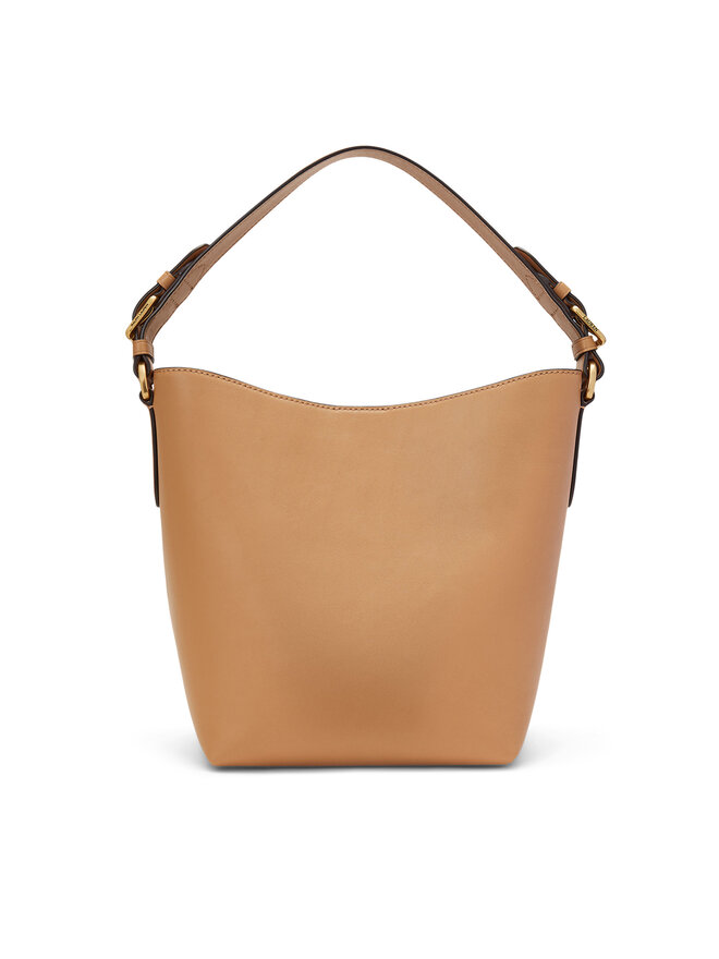 LAUREN RALPH LAUREN Torbica LAUREN RALPH LAUREN Medium Witley Leather Bucket Bag 431950855008 Smeđa