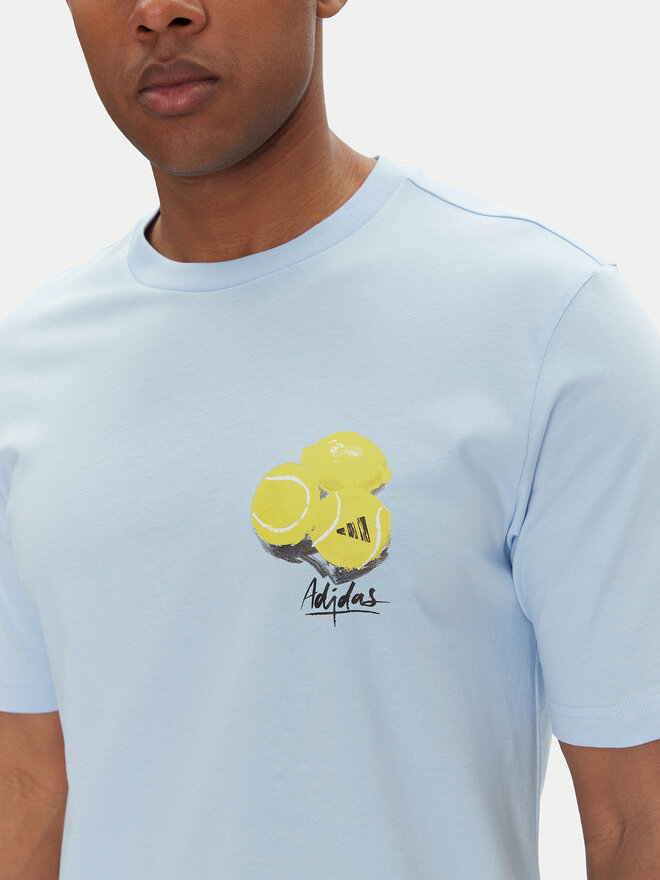 adidas adidas T-shirt Lounge Still Life Lemons Graphic JJ3958 Plava Regular Fit