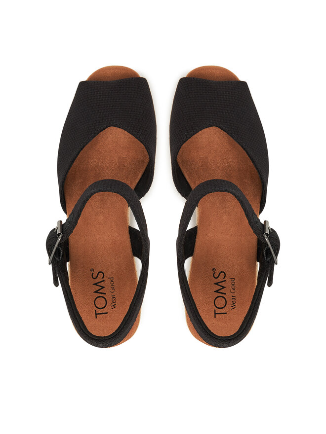 Toms Espadrilky Toms Isla Peep Toe 10021982 Černá