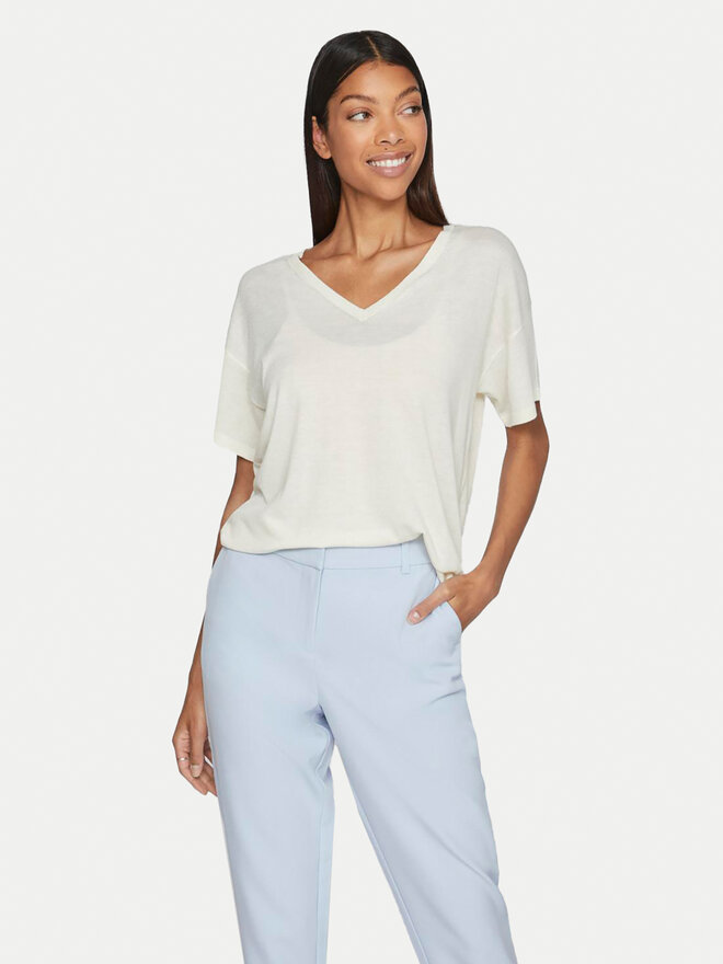 Vila Vila Camiseta Abella 14089540 Blanco Relaxed Fit
