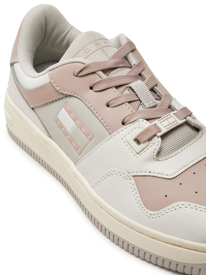 Tommy Jeans Snīkeri Tommy Jeans Tjw Retro Basket Total Logo EN0EN02606 Écru