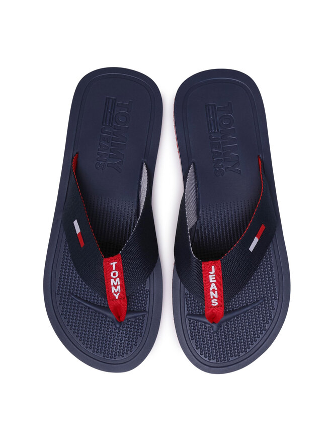 Tommy Jeans Zehentrenner Tommy Jeans Comfort Footbed Beach Sandal EM0EM00434 Dunkelblau
