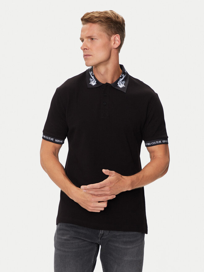 Versace Jeans Couture Versace Jeans Couture Поло 76GAGT00 Чорний Regular Fit