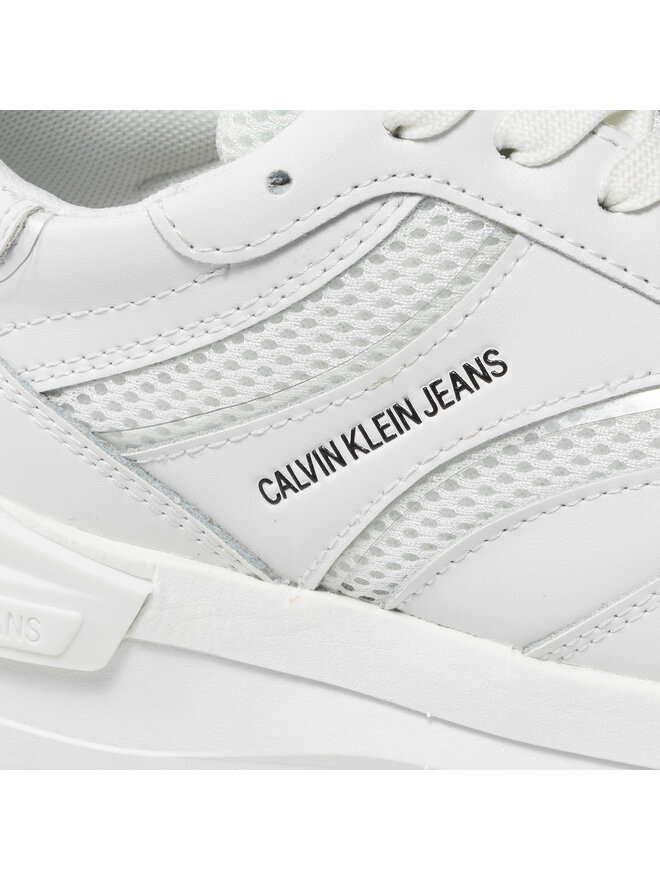 Calvin Klein Jeans Сникърси Calvin Klein Jeans Runner Laceup Sneaker Snap Wn YW0YW00467 Бял