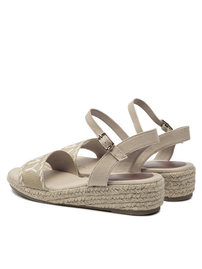 Tommy Hilfiger Espadrilky Tommy Hilfiger Rope Wedge Sandal T3A7-33287-0890 S Béžová