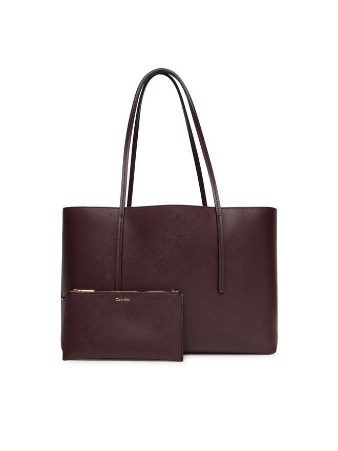 Calvin Klein Handtasche Calvin Klein Foil Logo Tote W/Pouch LV04F3274G Dunkelrot