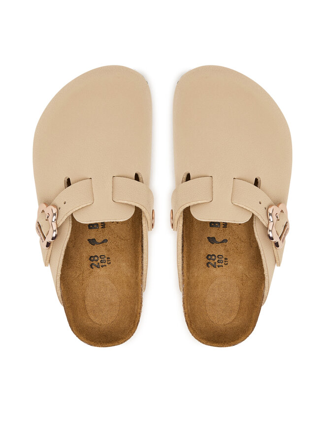 Birkenstock Pantoletten Birkenstock Boston Flower Buckle 1030630 S Beige