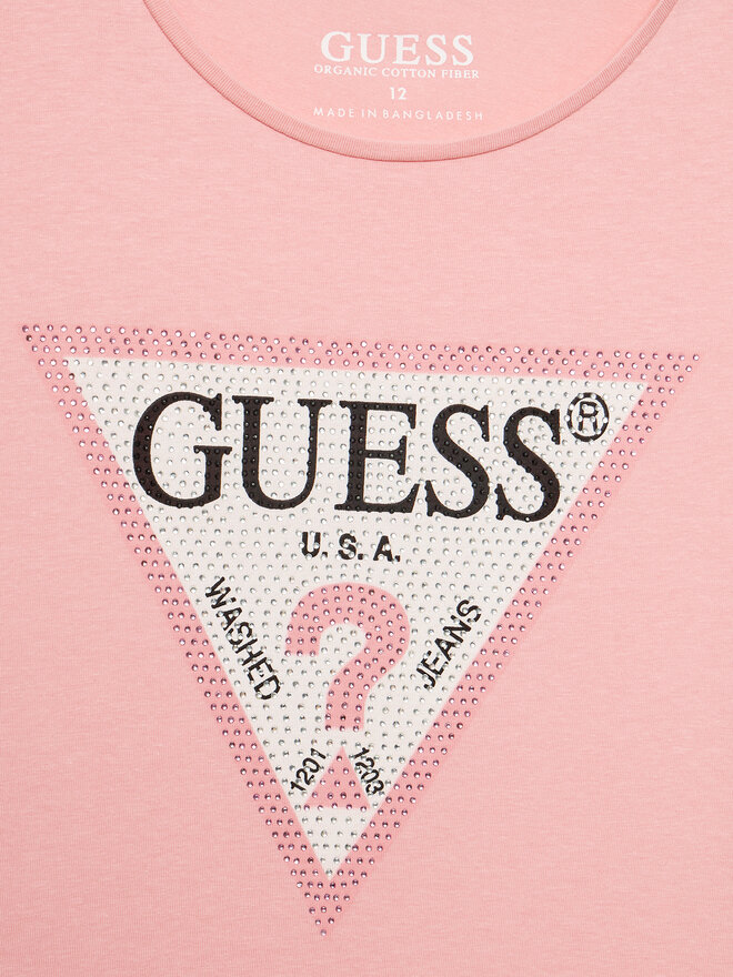 Guess Guess Marškinėliai J2YI51 K6YW1 Rožinė Regular Fit