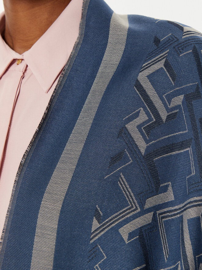 Tommy Hilfiger Šál Tommy Hilfiger Distinct Jacquard Scarf AW0AW16372 Modrá