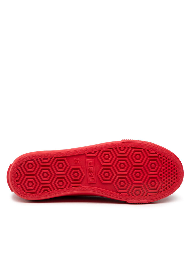 Big Star Shoes Plátenky Big Star Shoes AA274007 Červená