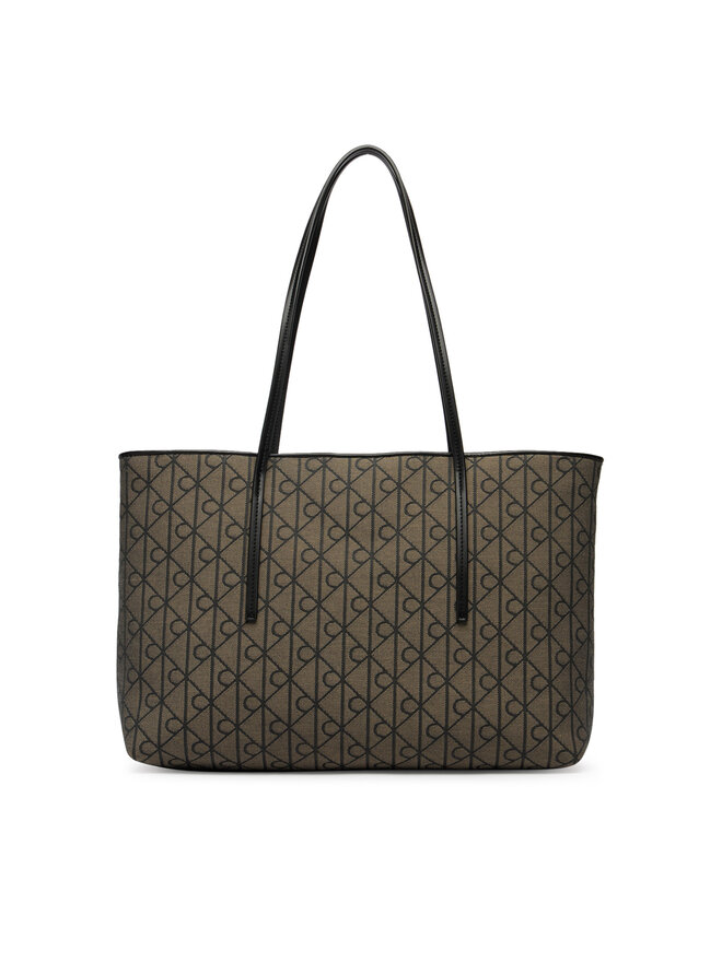 Calvin Klein Handtasche Calvin Klein Emblem Trio Pebble Shoulder Bag LV04F3750G Braun
