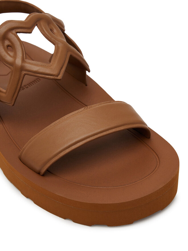 LOVE MOSCHINO Sandali LOVE MOSCHINO JA16054I1MIA0201 Rjava