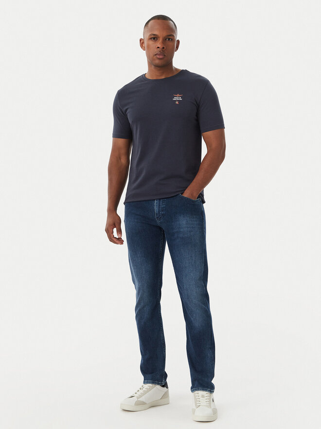 Aeronautica Militare Aeronautica Militare T-Shirt Girocollo AM1UTI005 Dunkelblau Regular Fit