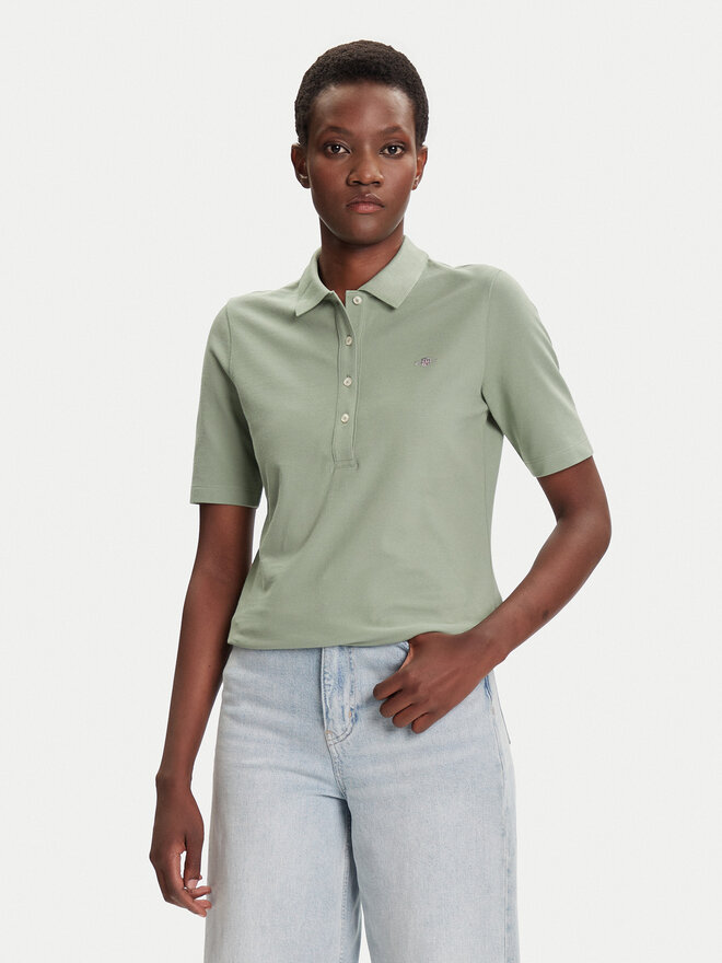 Gant Gant Polo Shield 4202231 Verde Slim Fit