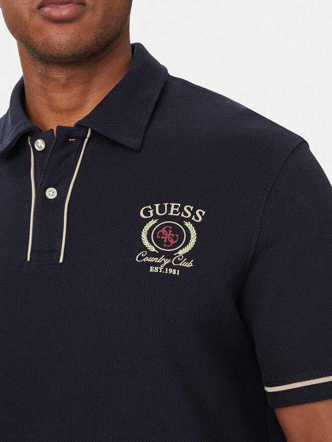 Guess Guess Поло M6YP17 K4398 Cиній Regular Fit