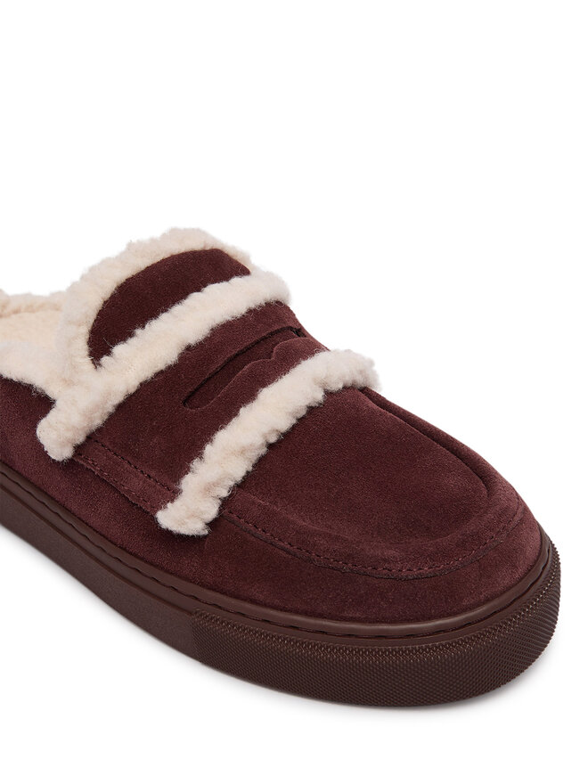 Inuikii Pantoletten Inuikii Mule Wool 1004.017.0011 Dunkelbraun