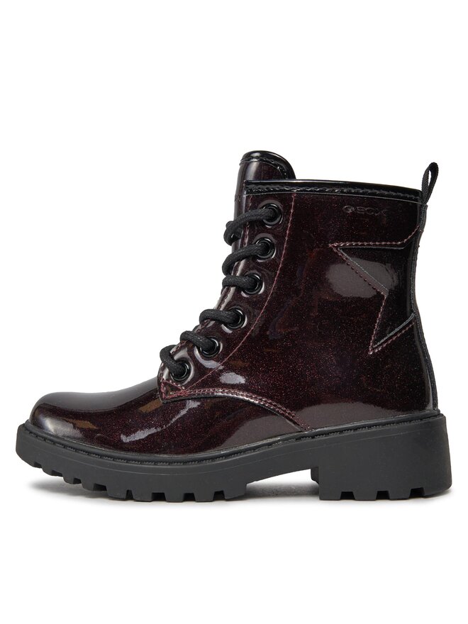 Geox Schnürstiefeletten Geox J Casey Girl J9420G 000KC C7J9B S Dunkelrot