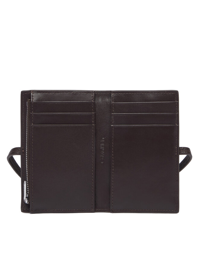 Calvin Klein Geldbörse Calvin Klein Emblem Hw Pebble Wallet On Strap LV04F1130G Braun