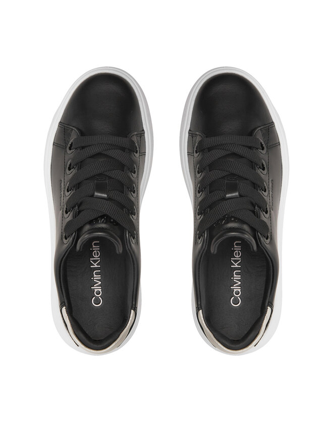 Calvin Klein Sneakers Calvin Klein Cupsole Lace Up Lth HW0HW02085 Nero