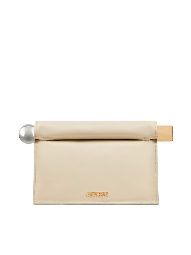 JACQUEMUS Torebka JACQUEMUS La Pochette Rond 24E233BA356-3171 Écru