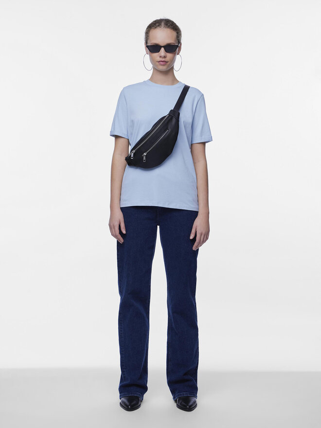 Pieces Pieces Marškinėliai Ria 17086970 Mėlyna Regular Fit