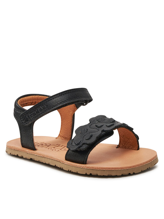 Froddo Sandalen Froddo Barefoot Flexy Flowers G3150265-4 M Schwarz