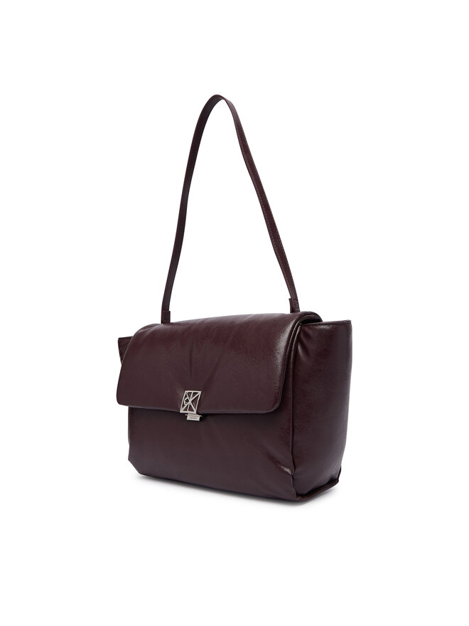 Calvin Klein Handtasche Calvin Klein Emblem Hw Padded Satchel LV04F3615G Dunkelrot