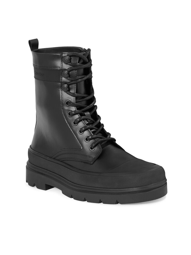Calvin Klein Чоботи Calvin Klein Lace Up Boot High HM0HM01213 Чорний