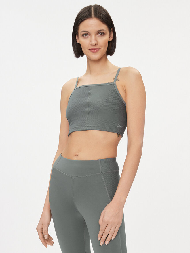 Reebok Reebok Marškinėliai Yoga Performance IM4044 Pilka Fitted Fit