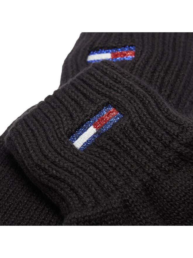 Tommy Jeans Dámske rukavice Tommy Jeans Flag AW0AW13677 Čierna