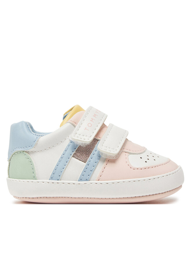 Tommy Hilfiger Zapatillas Tommy Hilfiger Flag Low Cut Velcro T0A9-33720-1528 Blanco