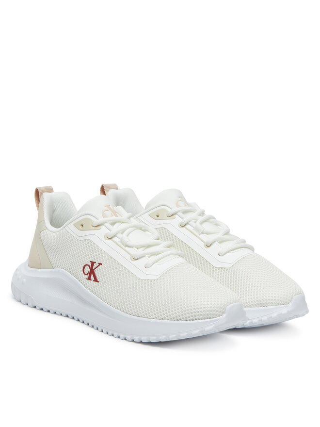 Calvin Klein Jeans Sneakers Calvin Klein Jeans Eva Runner L-Up Mix Mesh Logo Ck YW0YW01851 Bianco